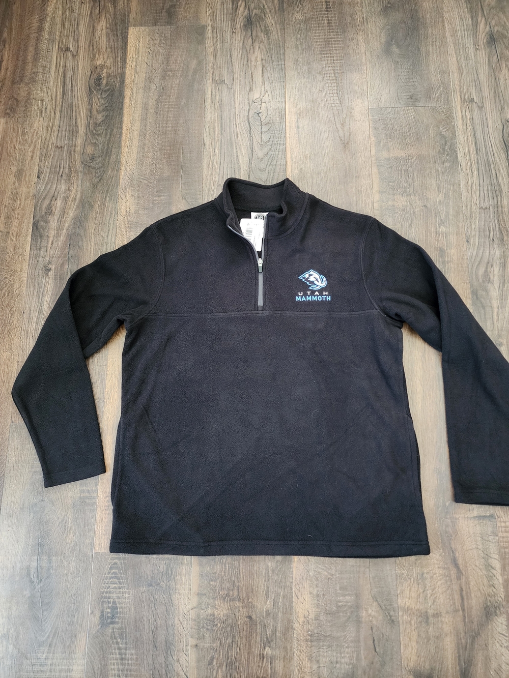 NHL Utah Mammoth Black Half-Zip Fleece Pullover